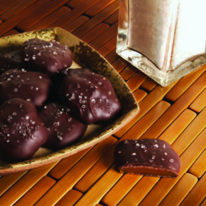 Dark Chocolate Covered Caramels with Sea Salt