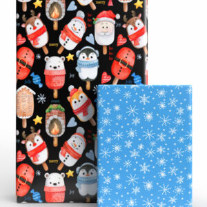 Frosty Treats JUMBO Reversible Roll Gift Wrap