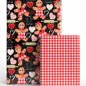 Gingerbread Goodies JUMBO Reversible Roll Gift Wrap
