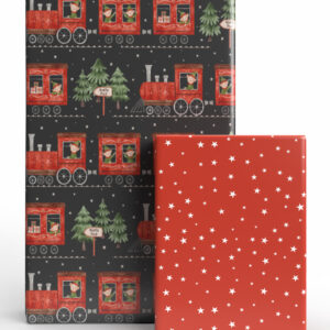North Pole Express JUMBO Reversible Gift Wrap